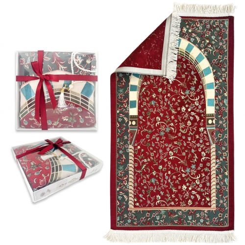 Arabic Mescid-i Nebevi Ravza Şönil Seccade Set
