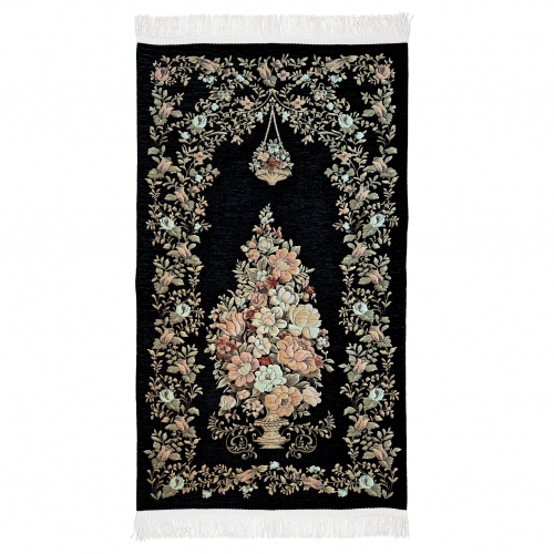 Elegance Gold Şönil Astarlı Seccade Siyah